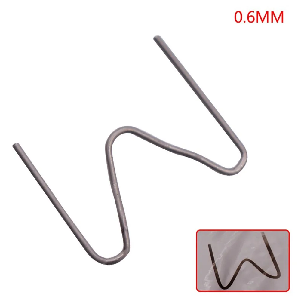 Welding Nail Gun Nails 100pc Hot Stapler Staples 0.8/0.6mm For Plastic Welder Hot Welding Machine Bumper Car Repair Kit