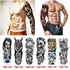 Waterproof Temporary Tattoo Sticker Totem Geometric Full Arm Large Size Sleeve Tatoo Fake tatto flash tattoos for men women 5