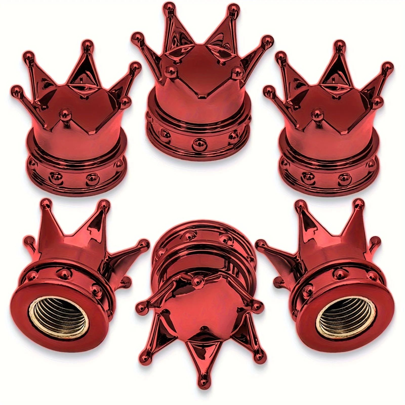 4/8PCS 크라운 킹 유니버설 휠 허브 밸브 캡 저렴한 가격의 패션 개성 자동차 오토바이 자전거 도매 사용하기 쉬운 제품