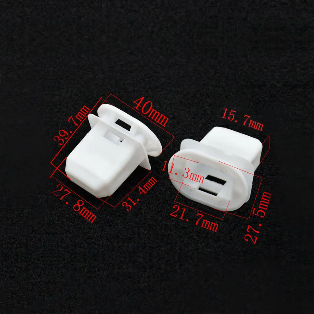 2pcs Rear Seat Cushion Pad Clips Fixed Buckle White Clips For Audi A3 A4 A5 A6 A7 A8 Q3 Q5 Q7 Q8 Car Interior Accessories