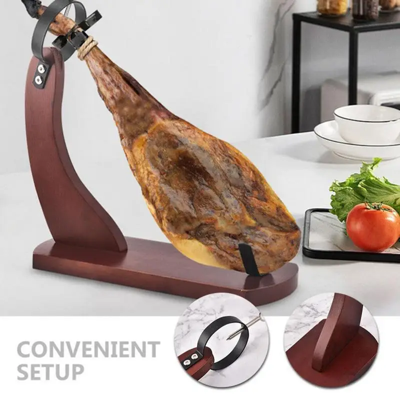 WoodenHamRackForSlicingSpanishHamsWoodenHamStandRackHam