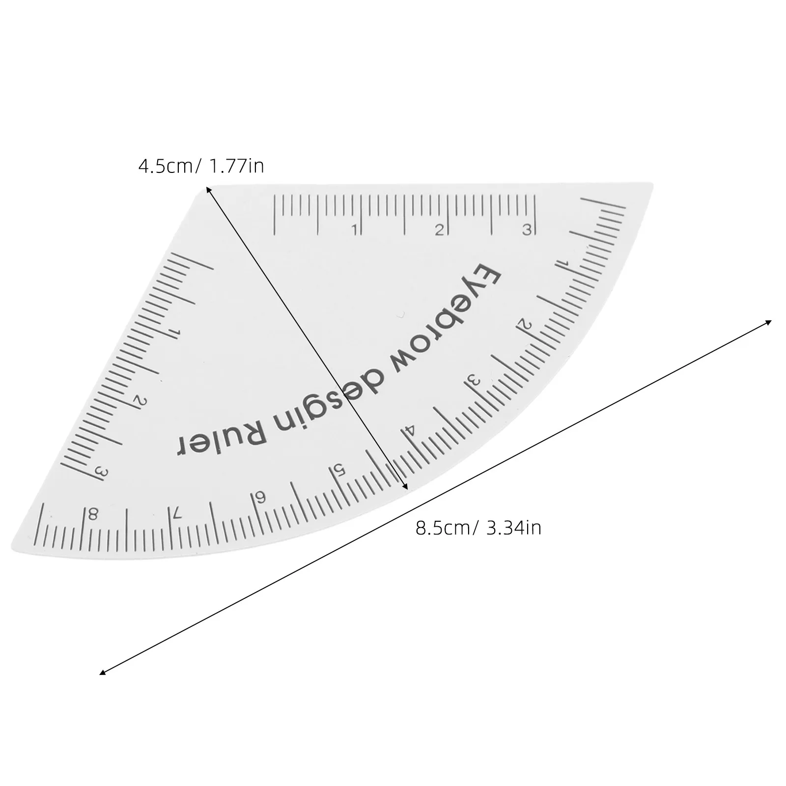 2Pcs 눈썹 그리기 측정 눈금자 PVC 눈썹 쉐이퍼 재사용 가능한 메이크업 매핑 도구 키트 정확한 대칭 쉐이핑 액세서리 간편