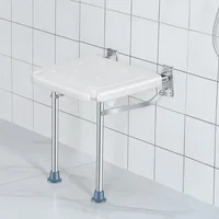 Accessible Wall Mounted Folding Chair for Adult Adjutable Shower Chair,Leg Supported Shower Stool, Disability Aids Toilet Stools 2
