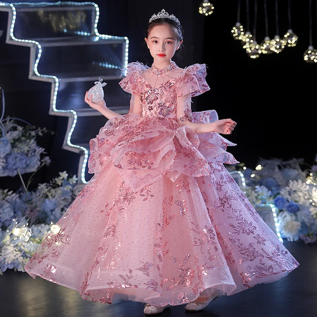 Shahina Fashion Baby-Girl's Kids Ball Dress Round Neck Tissue Net/Satin  Elegant Girls Dress (SF2023047_6-12Months - Baby Pink) : Amazon.in:  Clothing & Accessories