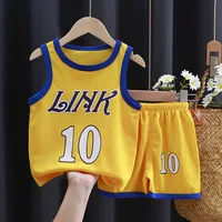 Ensemble de vêtements de sport d'été à séchage rapide pour enfants, vêtements de basket-ball sans manches pour bébés garçons 6