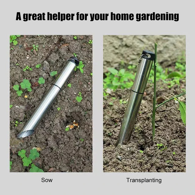 Növényi Koca Dibber A Zsinór Kerti Lyukú Lyukasztó Ferde Tervezési Kézikönyv Talaj Rozsdamentes Acél Kertészet Átültetésére - Image 3