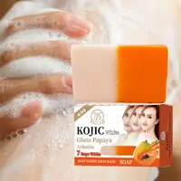 Savon à l'huile essentielle de papaye et d'acide kojique 160g, savon artisanal hydratant pour le bain nettoyant à la vitamine C 5