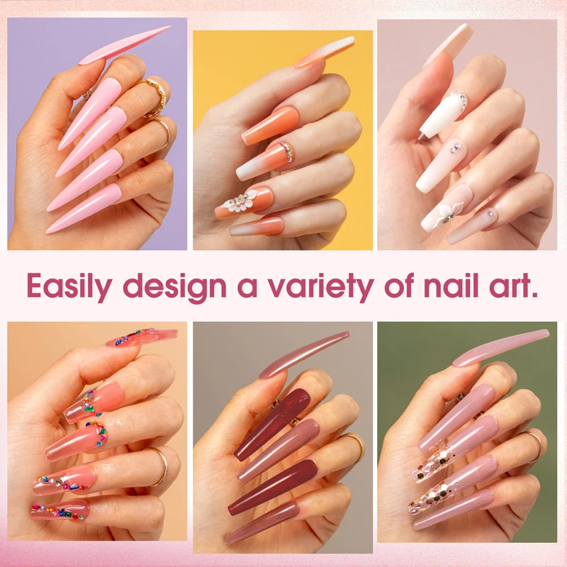 ROSALIND Poly Acrylic Gel For Manicure 12/15/30/60ML Nail Gel For Extension Poly Nail Gel Art Poly Painting Gel polish 3