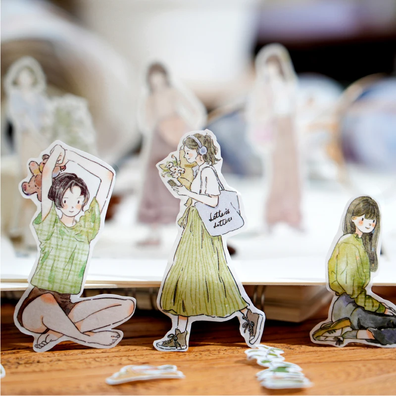 Leisure Life Girl Decorative Washi Tape – 7x200cm for Crafting and Journaling