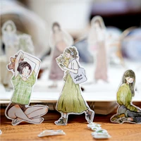 Yoofun 7x200cm Leisure Life Girl Washi Tape for Planner Card Making DIY Scrapbooking Collage Junk Journal Decorative Sticker 1