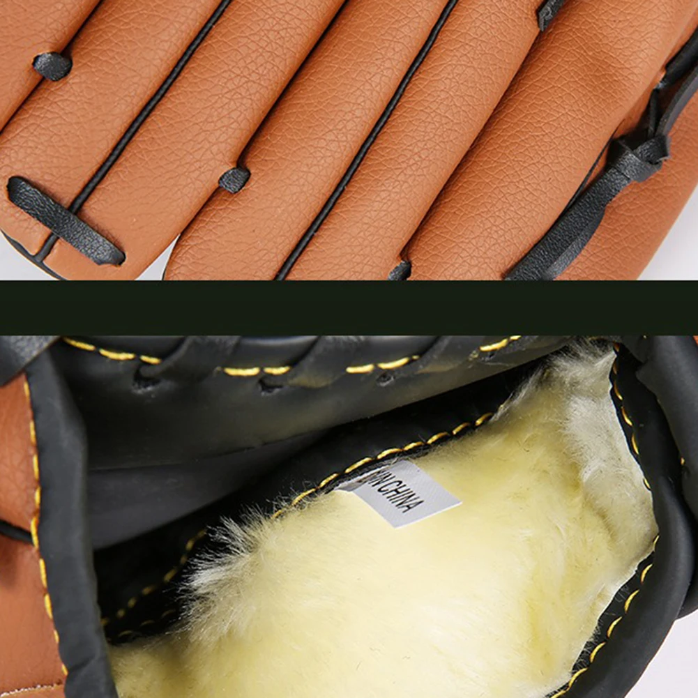 Baseball Glove Softball Glove PVC Imitation Leather Throw Training And Beginner Baseball Mitt Size 9.5"-12.5" For Kids