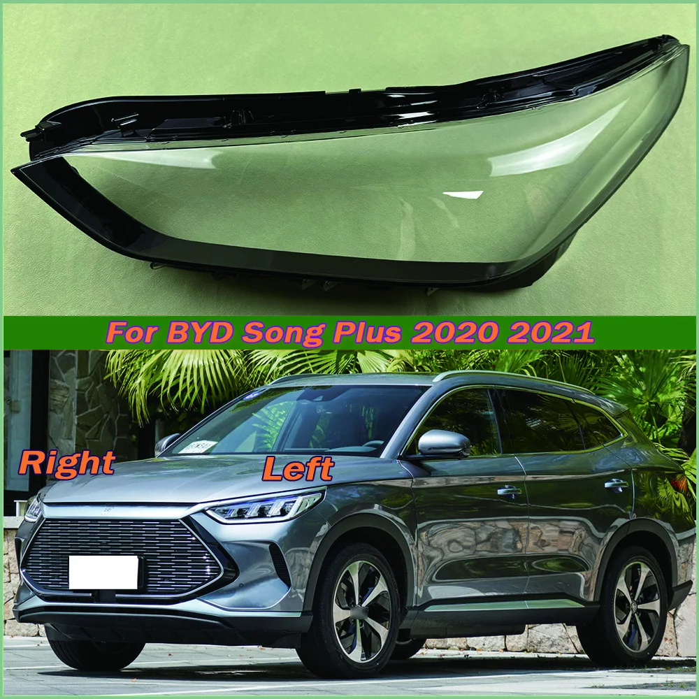 

For BYD Song Plus 2020 2021 Car Front Headlight Cover Auto Headlamp Lampshade Lampcover Head Lamp light glass Lens Shell Caps
