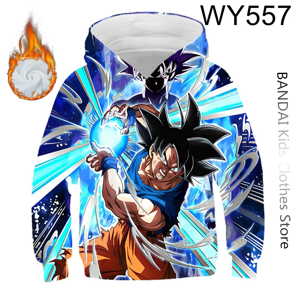 Mens/Unisex Pullover Hoodie Sweater Gift Print Kid Goku Son Anime Saiyan  Kakarot