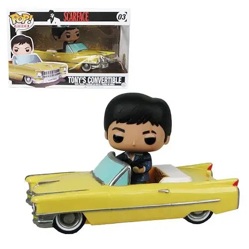 Figuras de acción de vinilo Funko Movies Rides Scarface TONY'S CONVERTIBLE Tony Montana # 86 Colección de modelos de juguetes para niños Regalo