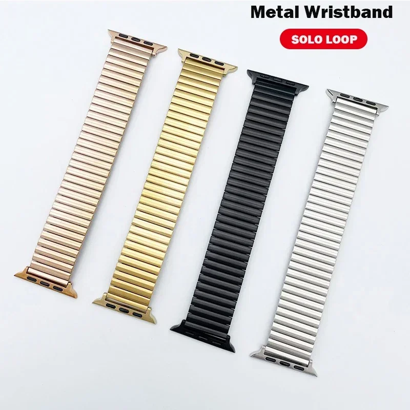 애플 워치 밴드용 탄성 스트랩, 울트라 49mm 시리즈 8 7 6 5 4 3 Se 38/42 40mm, 보헤미아 솔로 루프 팔찌, 아이워치 41mm 45mm, 44mm