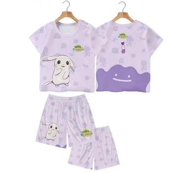 Pokemon Pokopia Set di T-shirt a maniche corte Pallichu Ditto 1