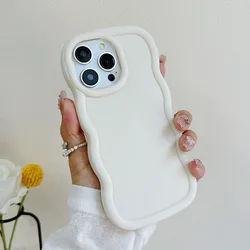 Wave Side Liquid Silicone Phone Case - Soft Cover for Realme 12 Pro 5G (Beige)