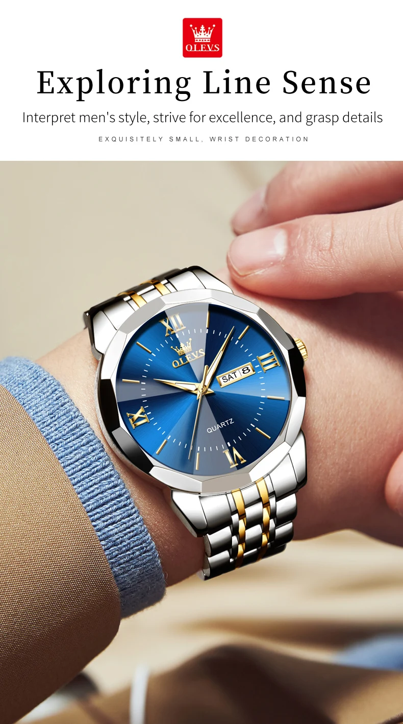 Olevs 9989 Couple Watch description image 5