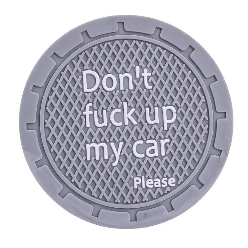 Letter Car Anti-Slip Water Cup Pad Coaster cup holder coasters car non slip mat non slip mat car coaster pads silicone anti slip pad silicone anti skid pad Silicone Auto Interior Accessories