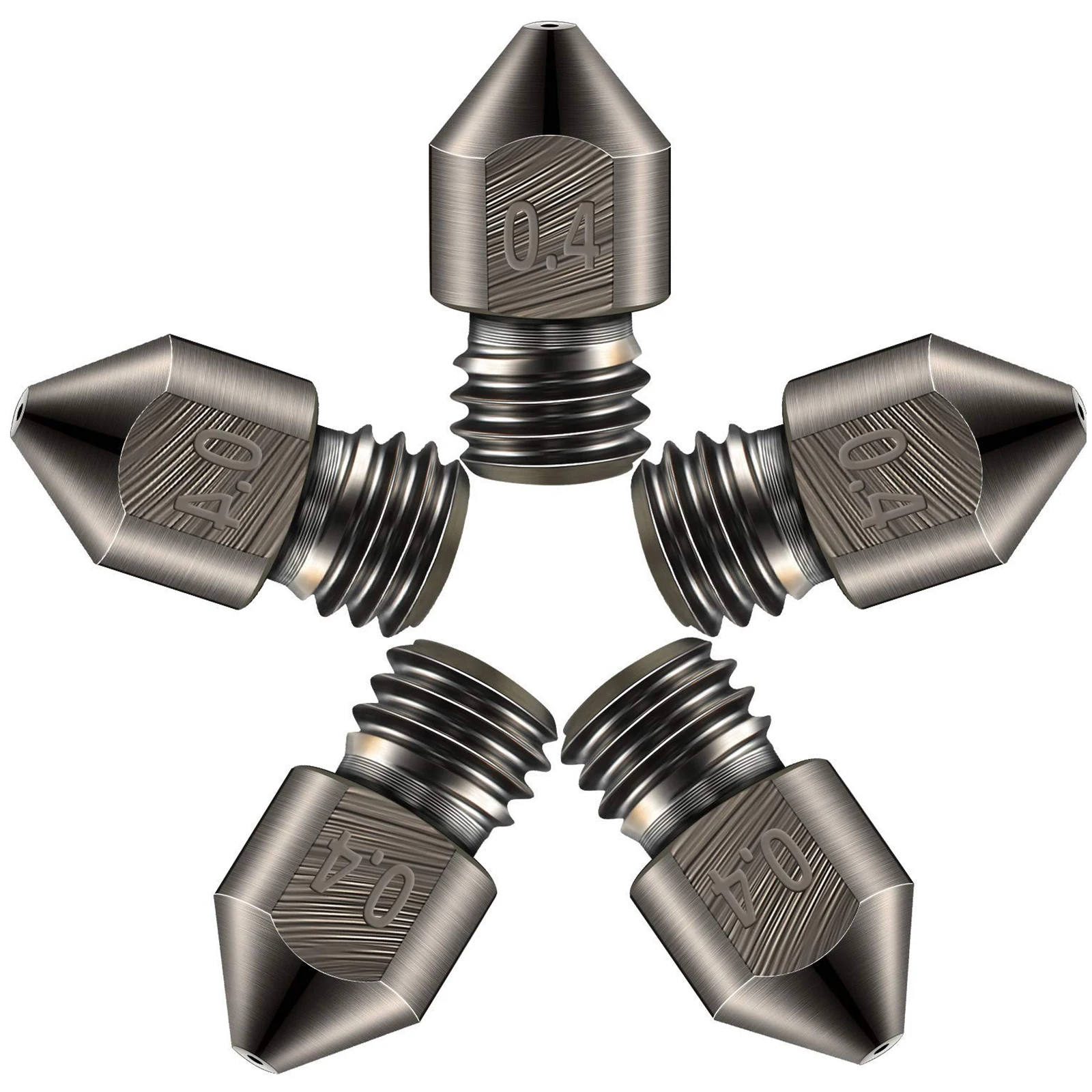 

5Pcs/Lots Super Hardened Steel Nozzle MK8 Hard Reprap 1.75mm 3D Printer Nozzles Parts for Ender 3 Ender3 Pro Ender-3 V2 CR10