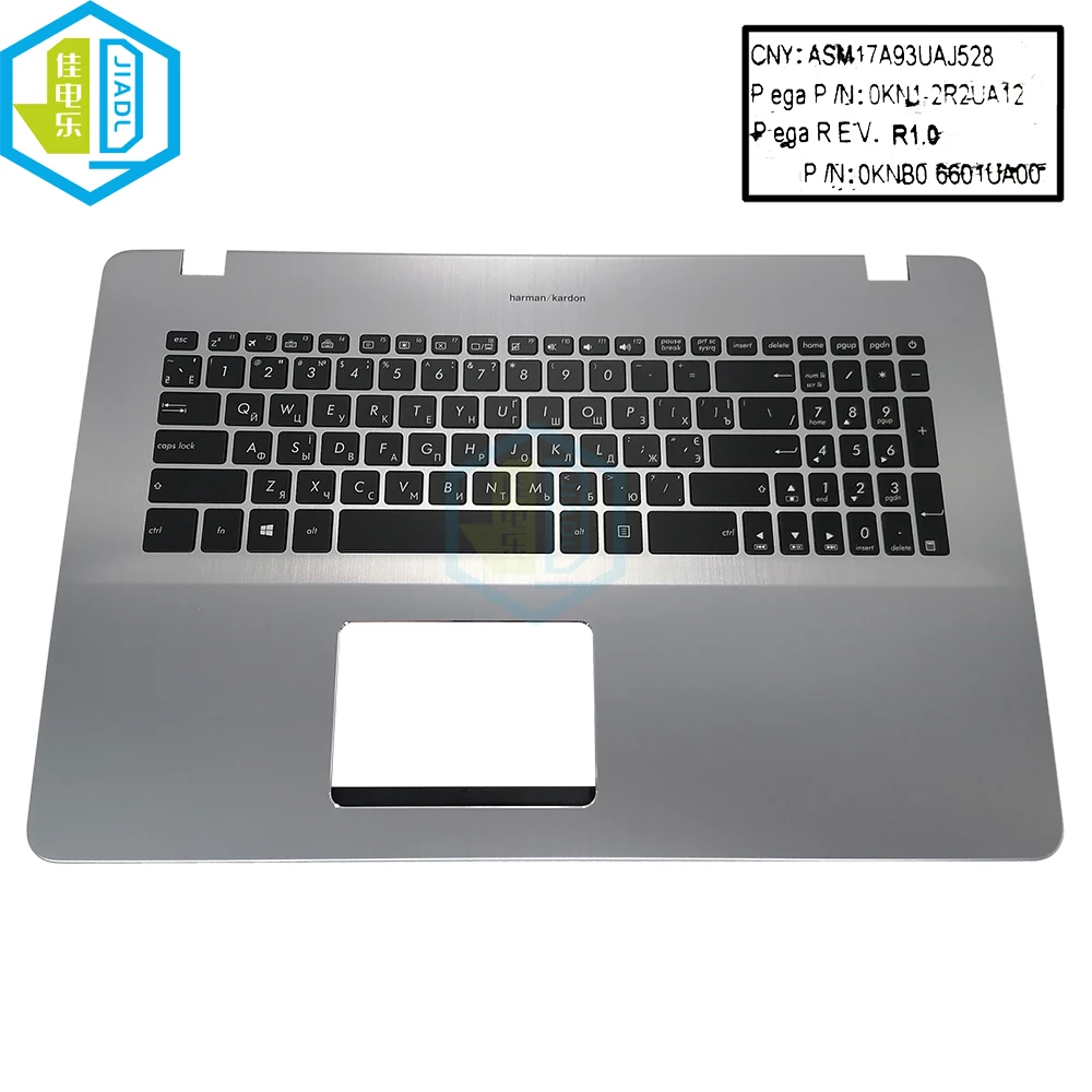 Capa do Teclado Russo para Asus Vivobook ua Eua Reino Unido ru Palmrest X705 X705ud X705un X705fd X705fn 90nb0jp1-r31ru0 90nb0ga1-r33uk0 - Imagem 4
