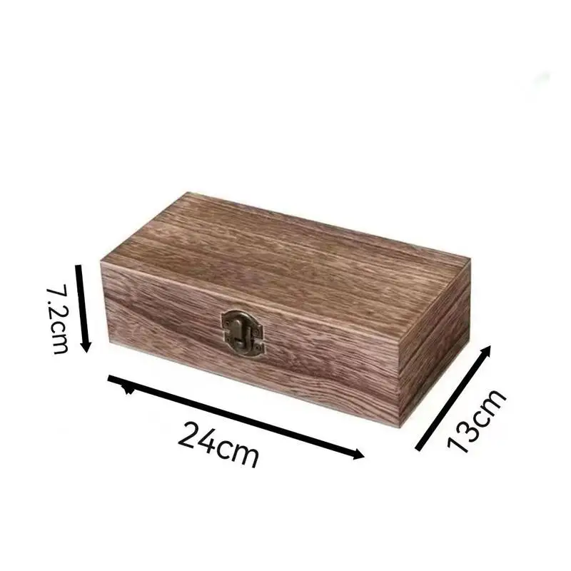 AyS Rectangular Wooden Dust-Proof Locking Jewelry Organizer Box