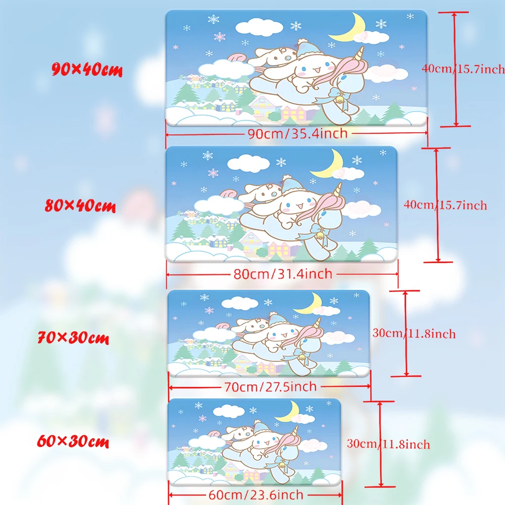 MINISO Sanrio Cinnamoroll Large Mousepad XXL Pad Keyboard Gaming Accessories Mouse Mats Game Office Computer PC Laptop Desk Mat