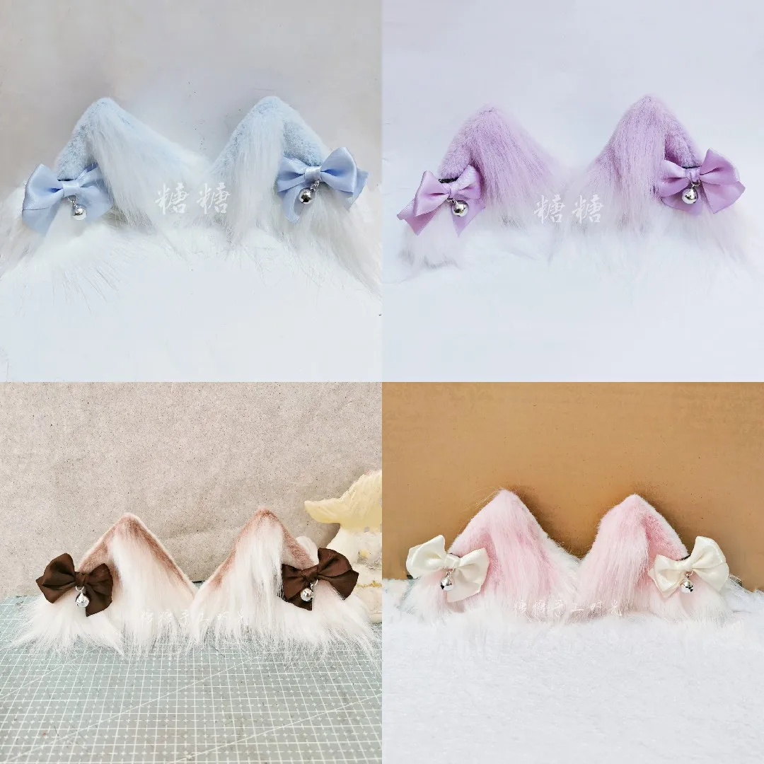 

Original beast ear bow bells JK sweet cool beast ear clip Lolita headdress joker hair accessories