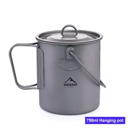 Premium Titanium Outdoor Cookware Set (750ML Titanium pot)