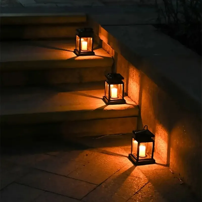 Description Picture 5 of item4PCS Solar Candle Lantern Outdoor LED Solar IP65 Waterproof Hanging Lantern Light Auto ON/OFF Solar Landscape Light for Yard