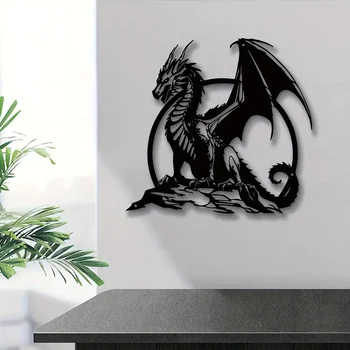 🐉 Stunning Metal Dragon Wall Art – Iron Sculpture for Indoor & Outdoor Decor 1