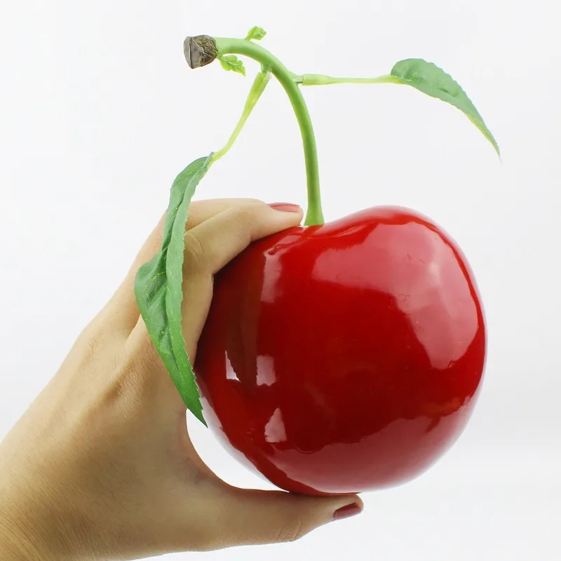 

1PCS Simulation Cherry Fake Artificial Fruit Set Model Cabinet Home Display Decoration Early Education Photography Props