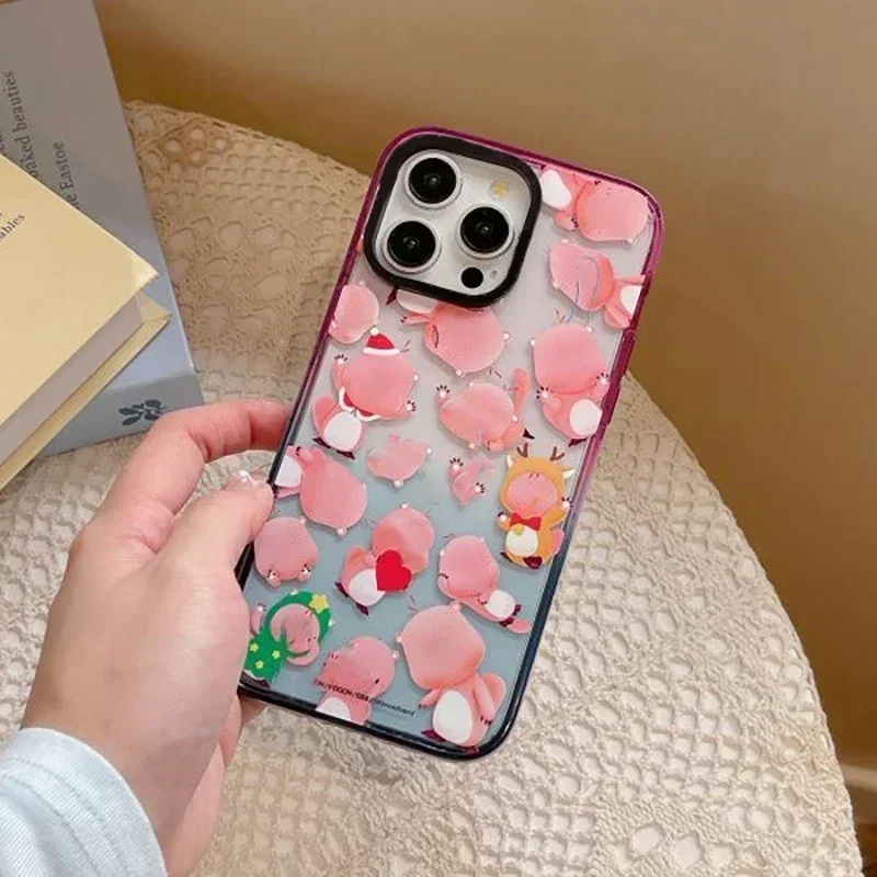 2.0 Acrylic Colorful Border Cute Beaver iPhone 11 12 13 14 15 Pro Max Case - Protective iPhone Case