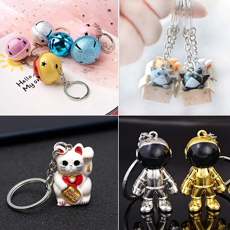 150PCS Keyring Rings Key Chain Rings Split Metal Key Rings