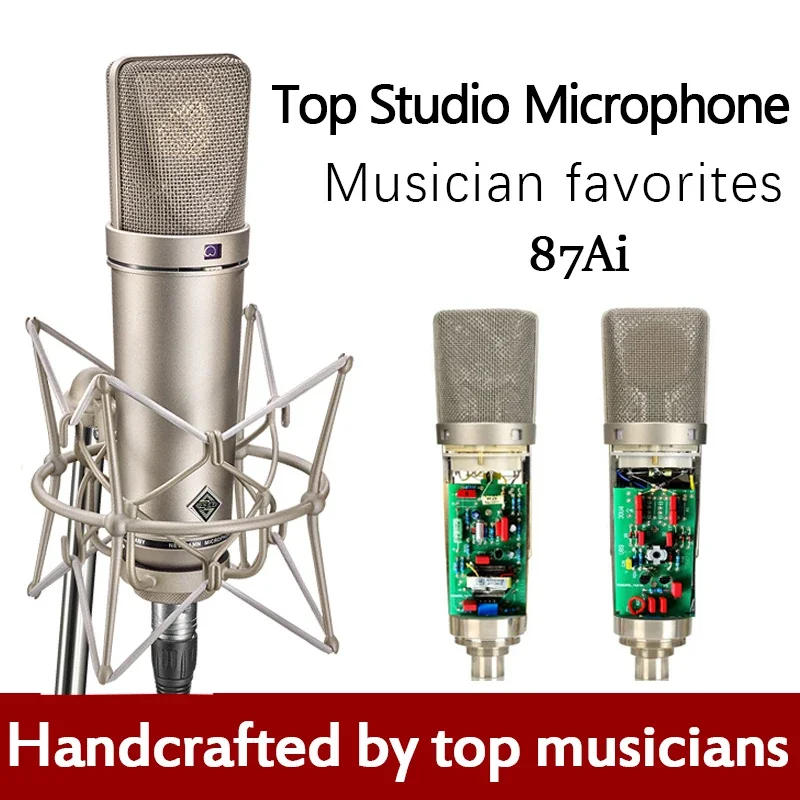 

87Microphone Professional Recording Studio Audio Interface Equipment Sound Cardcondenser U87Ai Mic