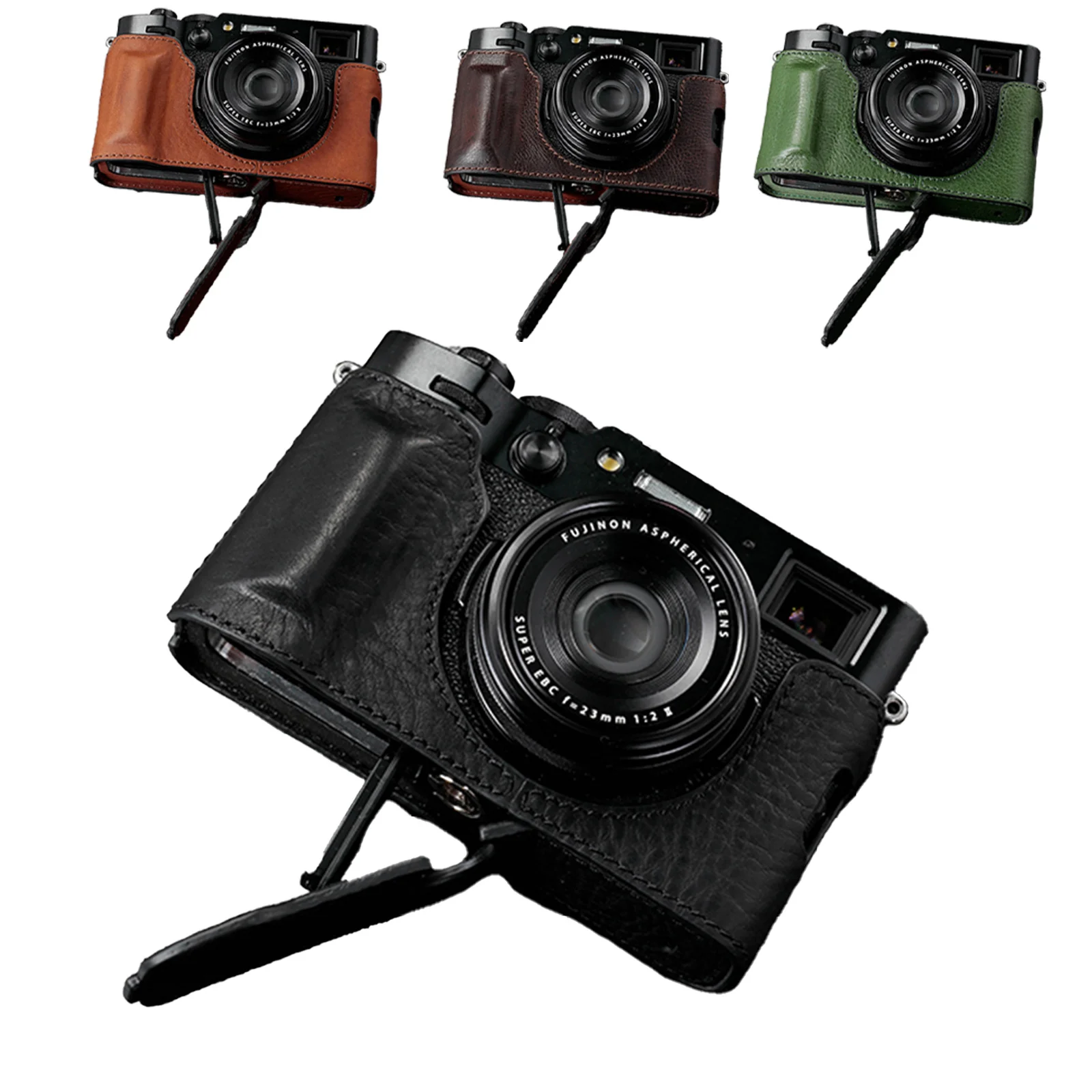 Custodia Per Fotocamera X100Vi In Vera Pelle Borsa Fatta A Mano A Metà Corpo Per Accessori Per Fotocamere Fujifilm X100Vi