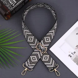 Fashionable Adjustable Wide Shoulder Strap with Hardware Hooks (Black)