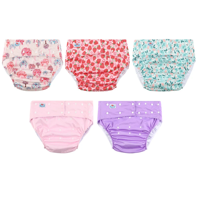 

Waterproof Adult Diapers Inconvenient 5PCS/Lot Washable Reusable Adult Cloth Nappy For Special Need Male Female