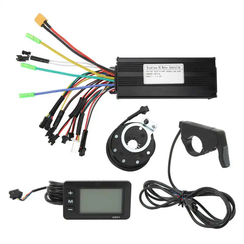 Kit Contrôleur Vélo électrique 36V/48V/52V 1500W-2000W - Avec écran LCD S866 - Onde Sinusoïdale, 3 Modes, 40A