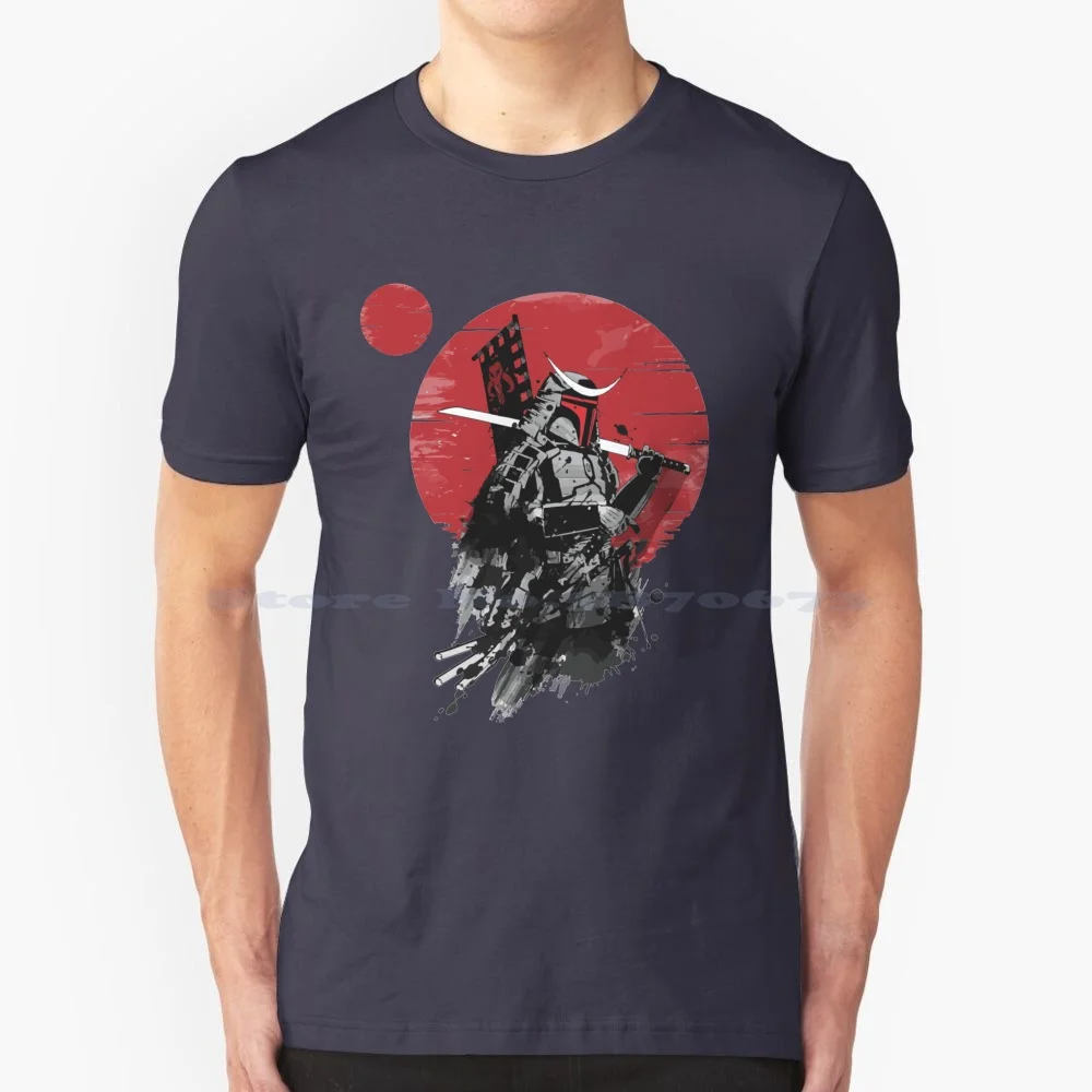Samurai Mando-T Shirt 100% Cotone Tee Samurai Katana Mando Giappone East Ronin Warrior Shogun Sun