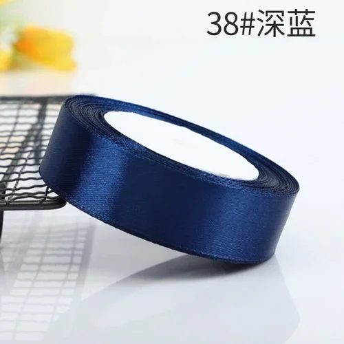 Elegant Silk Satin Ribbons for Crafts & Gift Wrapping - 22m Roll in Various Widths