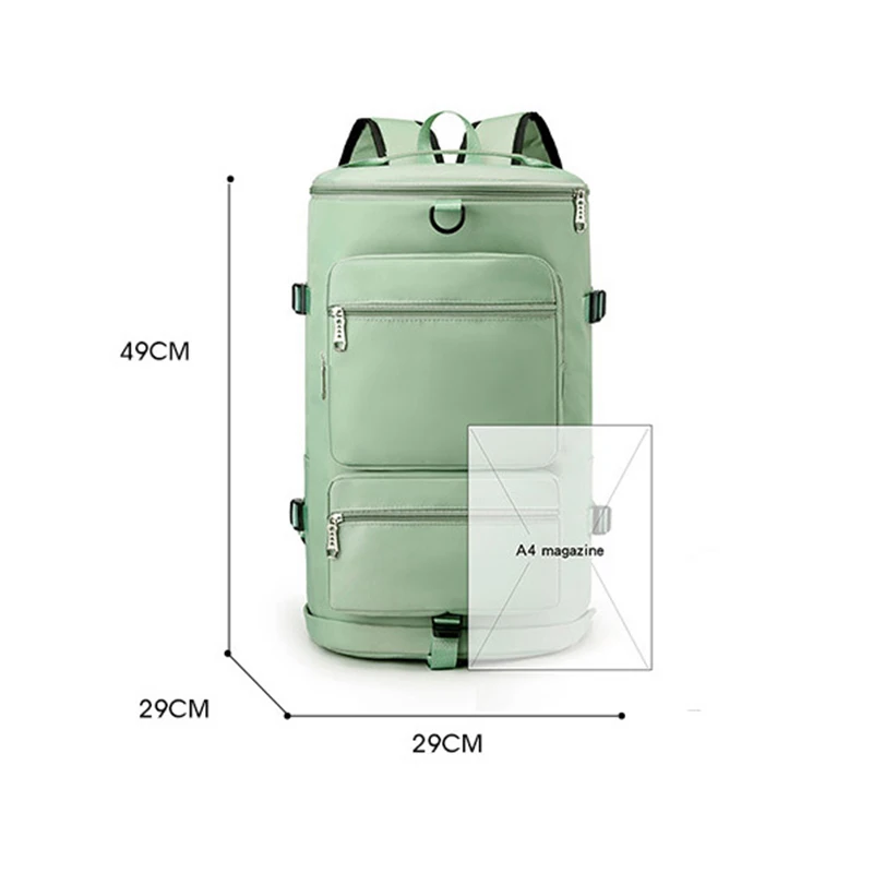 Waterproof Fitness Sports Backpack Men Women Outdoor Gym Shoulder Multifunctional Yoga Large Capacity Shoes Bags Dry Wet Duffle 6