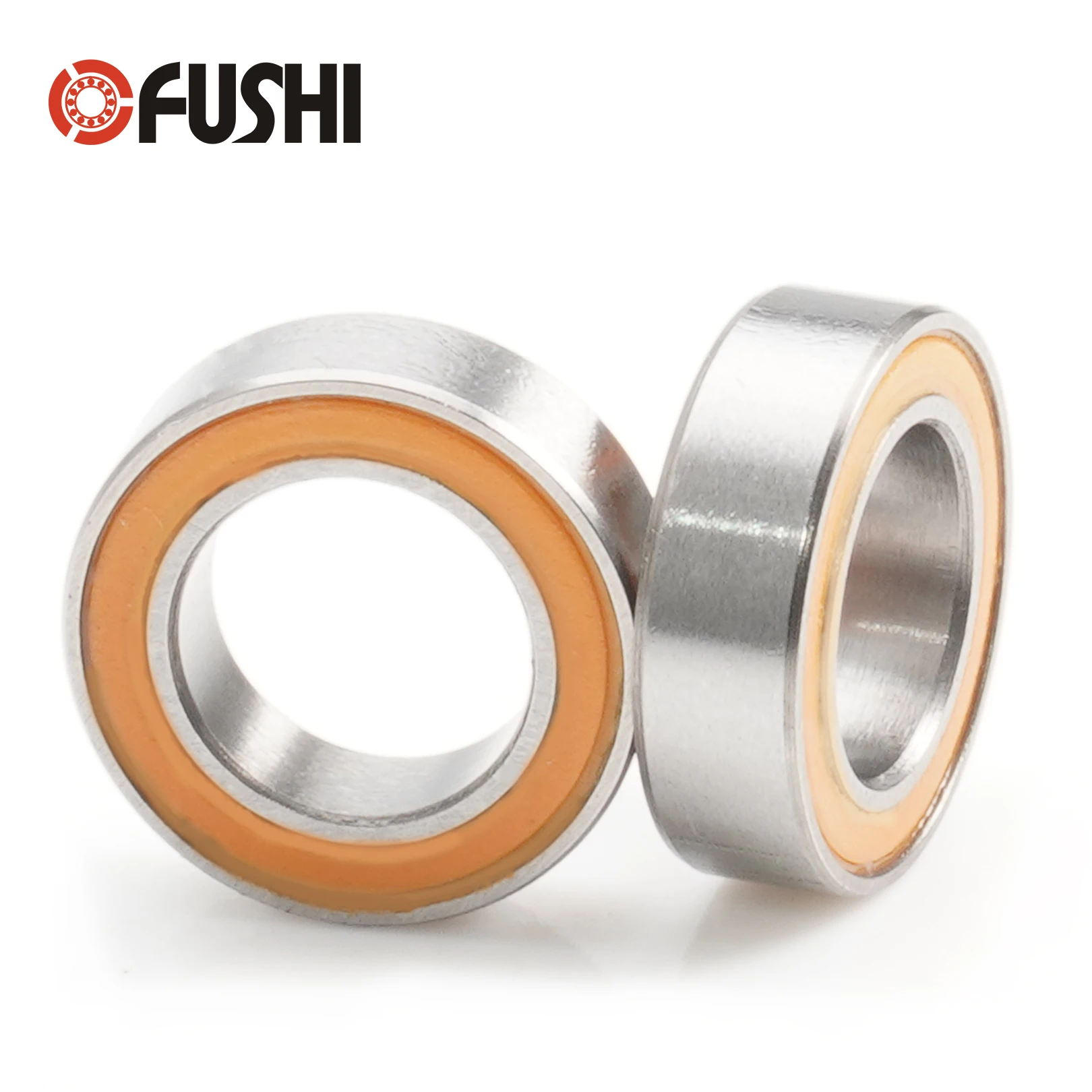 MR106RS Bearing 10PCS 6X10X3 mm ABEC-3 Miniature MR106-2RS Ball Bearings Orange Sealed MR106 2RS Bearing