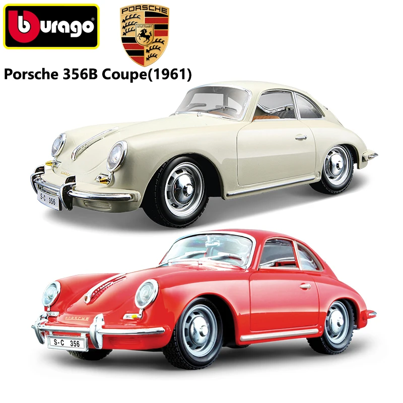 

Bburago 1:24 Porsche 356B Coupe 1961 Cars Model Alloy Static Die Cast Vehicles Collectible Model Car Toys For Adults