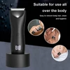 Body Hair Trimmer Rechargeable Groin Hair Trimmer Waterproof Electric Shaver with 2 Guide Comb Body Groomer for Fathers Day Gift 3