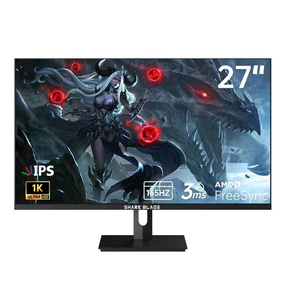 

27 Inch Monitor 2K Computer Display Speakers 144Hz PC Gaming Screen Fast IPS 16:9 2560*1440 Computer Monitor