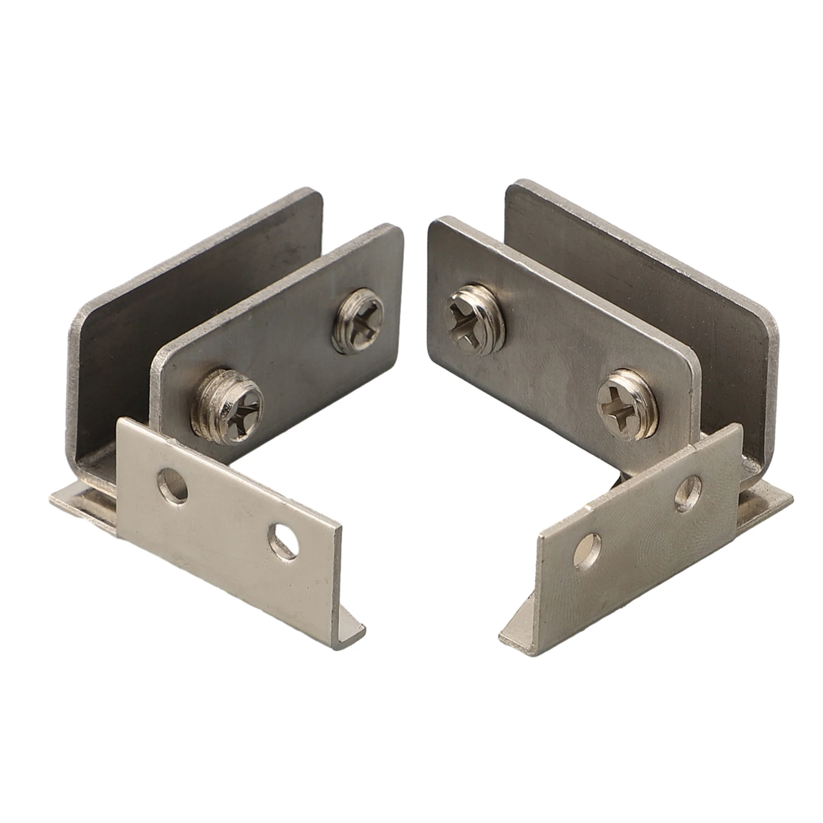 

2Pcs Non-Perforated Glass Door Hinge Display Cabinet Hinge Wine Cabinet Rotating Shaft Glass Clips Furniture Door Hinge Hardware