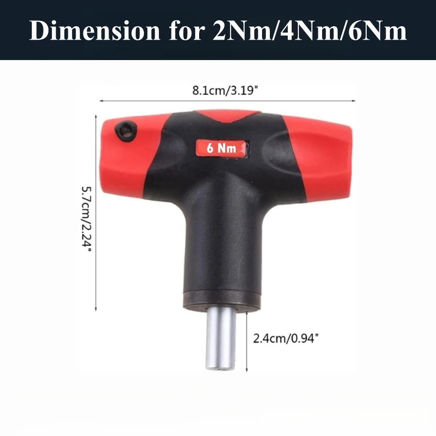 2-14Nm T-Handle Preset Torque Wrench Screwdriver Tool Compatible with Standard 1/4" Hex Bits 2Nm 4Nm 6Nm 10NmSafe and Fast Hex