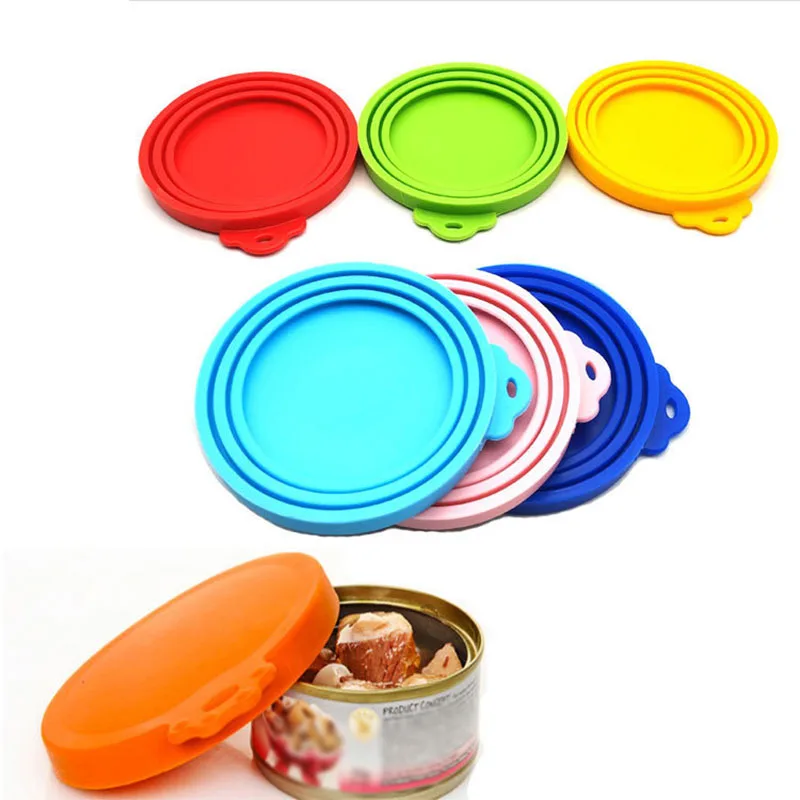 Silicone Pet Can Lid Portable Dogs Cats Storage Tin Cap Lid Soft Seal Cover Canned Lid Pet Items Health Pet Daily Supplies 4