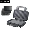 1000W Electric Contact Grill Digital Griddle and Panini Press, Optional Waffle Maker Plates, Opens 180 Degree Barbecue 5
